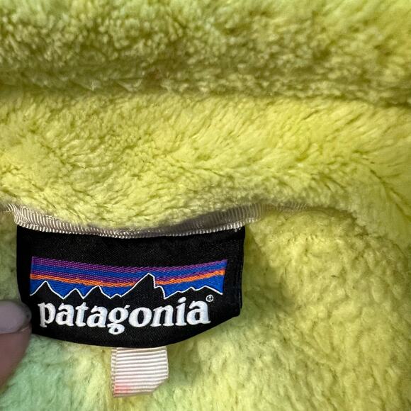 Patagonia Re Tool Snap T Fleece Pullover Girls 14 ? XL Yellow Sweatshirt ** - Picture 8 of 10